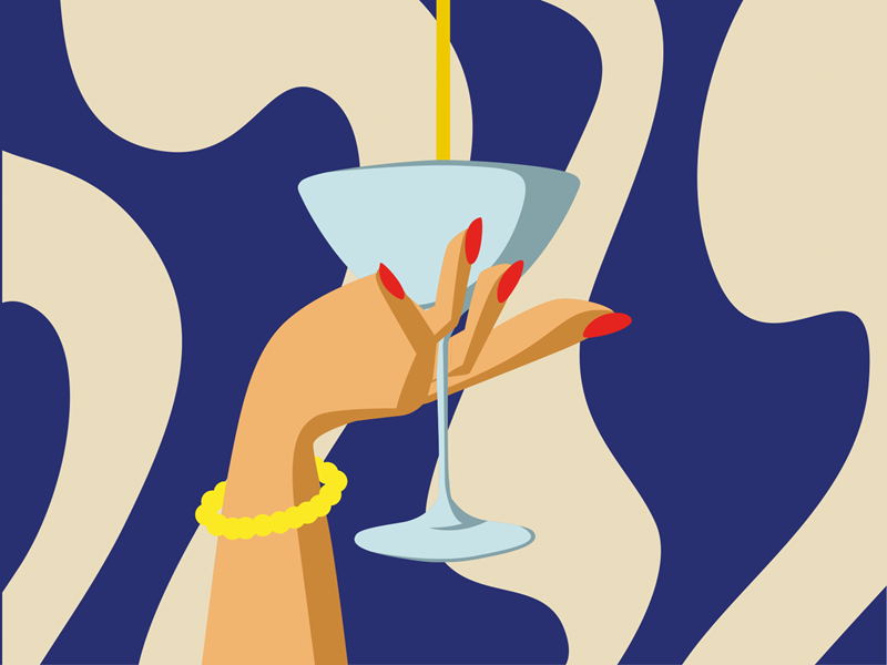 CASA D Illustration – Cocktailglas